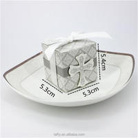 50 pièces/ensemble mariage bébé douche baptême baptême faveur croix boîte à bonbons coffrets cadeaux