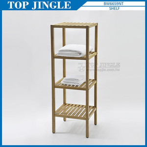 Estante de baño de bambú rectangular clásico de 3 niveles - Product Image 2