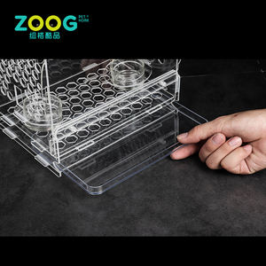 Yüksek kaliteli özel şeffaf taşınabilir akrilik açık asılı kuş kafesi - Product Image 5