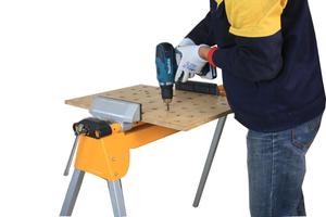 Folding Height Adjustable Weight Bench <strong>Work</strong> <strong>Stand</strong> Saw Horse Trestle - Product Image 6