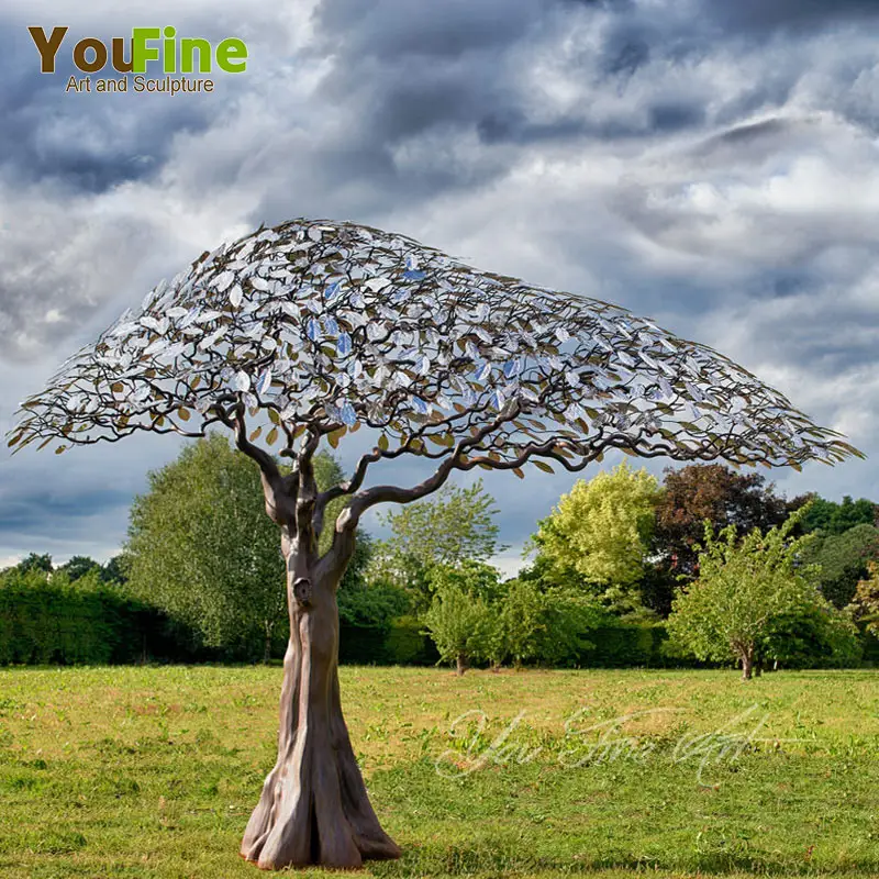 Große moderne Garten Garten Garten Edelstahl Baum Skulptur