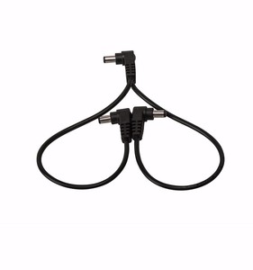 Câble séparateur de chaîne d'alimentation à pédale à 2 voies DC 5,5*2,1 mm mâle vers 2 mâles à angle droit pour pédales d'effets de guitare électrique - Product Image 3