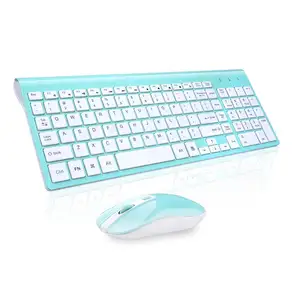 Good quality photoelectric sensor 800/1200/1600 DPI 2.4G ergonomics wireless mouse OEM customized layout 104 keys keyboard kits