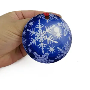 Decoración navideña y de regalo, Bola de Navidad de sublimación con forma redonda para adornar los días tradicionales de Navidad