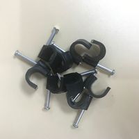 ¡Venta al por mayor! ¡precio de fábrica! Clips de Cable de 8mm para sujetar cables, clavo Coaxial en tachuelas