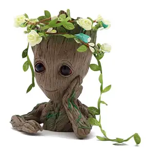 Poly resin Spielzeug Baby Groot Flower pot, Erstausgabe Stift halter oder Blumentopf