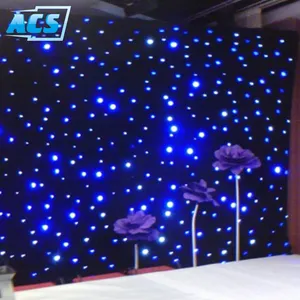 stage backdrops led STAR curtain cloth lights led dj light curtain