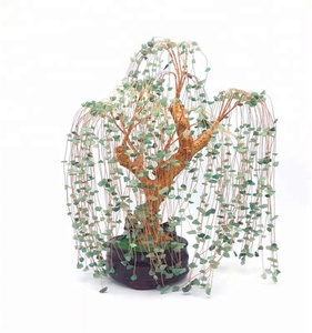 Árbol de cristal de jade natural <span class=keywords><strong>bonsai</strong></span> verde Aventurina árbol de <span class=keywords><strong>sauce</strong></span> <span class=keywords><strong>llorón</strong></span> para la decoración - Product Image 1