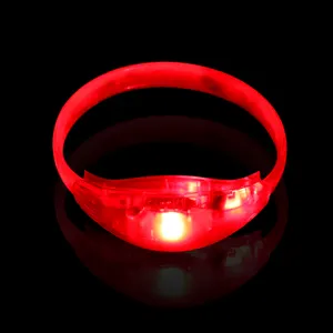 flashing light led wrist band, white tube led bracelet