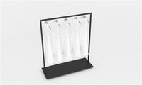 Présentoir de t-shirt en acier inoxydable, support métallique pour vitrine, à la mode, 1 pièce