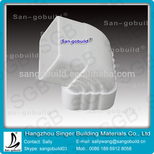 La <span class=keywords><strong>lluvia</strong></span> de pvc de <span class=keywords><strong>agua</strong></span> sistema de canaletas/65 codo de grado - Product Image 1