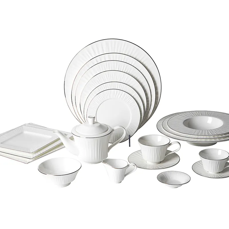 Aros de prata fino bone china jantar conjuntos, osso china jantar conjunto porcelana, porcelana fino osso china $