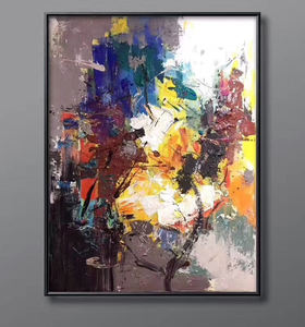 Dipinto a mano puro coltello colorato <span class=keywords><strong>pittura</strong></span> a olio su tela <span class=keywords><strong>per</strong></span> la decorazione del soggiorno <span class=keywords><strong>pittura</strong></span> murale moderna con struttura astratta - Product Image 5