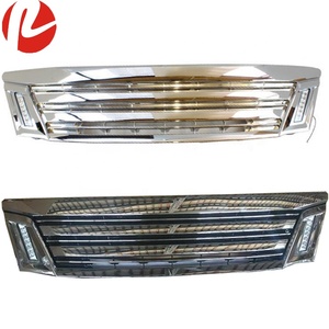 ABS Đen Chrome LED DRL Lưới Tản Nhiệt Phù Hợp Cho Caravan <span class=keywords><strong>Urvan</strong></span> NV350 E26 2012-2016 Grill Phụ Tùng Ô Tô - Product Image 1
