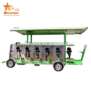 Bus à pédales d'extérieur pour les visites de la ville, vélo électrique pour pub, tricycle à bière - Product Image 4