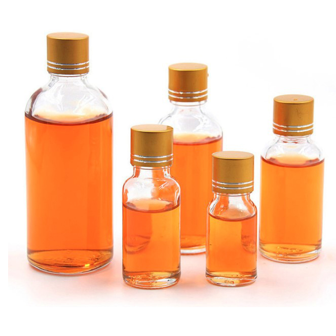 Customized clear medicine bottle for liquid glass medicine bottle with plastic lid