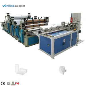 Automatische Toiletten papier Tissue Roll Making Machine Produktions linie Automatisches Schneiden