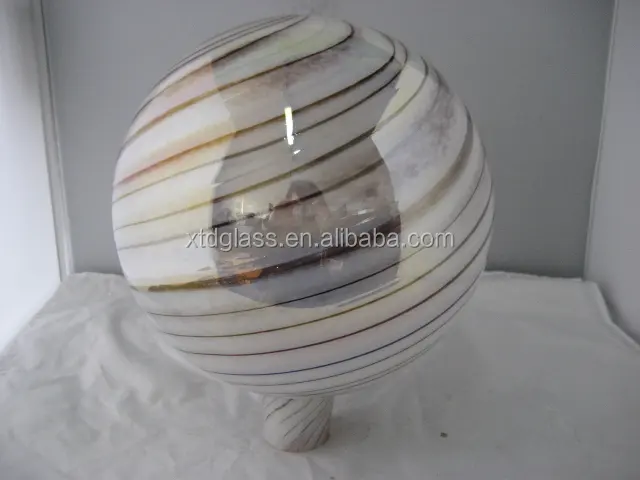 Swirls Marble feeling Glass Gazing Ball Wholesale Decorated