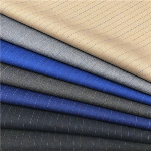 NOUVEAU Tissu pour costume <span class=keywords><strong>homme</strong></span> printemps, 70% polyester, 28% viscose, 2% élasthanne, motif à larges rayures, <span class=keywords><strong>blazer</strong></span>, pantalon, uniforme, tissu PV - Product Image 1