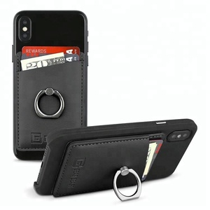Bâton fermement adhésif couverture arrière porte-carte de crédit pochette <span class=keywords><strong>portefeuille</strong></span> de poche <span class=keywords><strong>pour</strong></span> téléphones portables avec anneau - Product Image 3