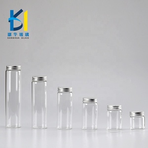 Çin Yeni Tasarım 50 ml Temizle Cam <span class=keywords><strong>Test</strong></span> tüp şişesi Şişe Alüminyum vidalı kapak 180 ml 220 ml - Product Image 2