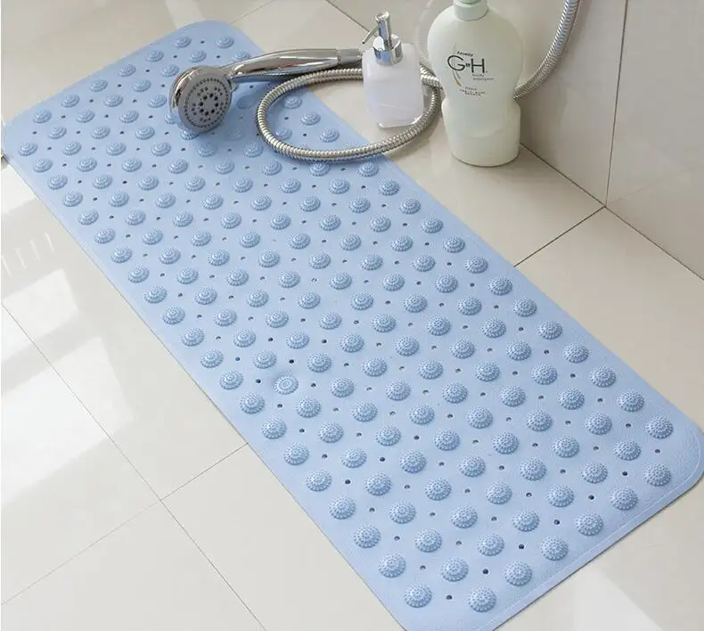 Tapete antiderrapante para banho, esteira de banho pvc com estilo de massagem e esfregão nos pés, antiderrapante