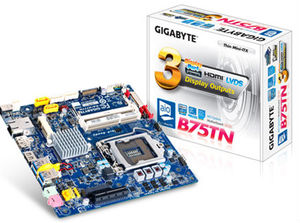 Gigabyte nouvellesoriginal mini.- itx carte mère intel lga1155 b75 ddr <span class=keywords><strong>3</strong></span>, dp, lvds, raid, dcin - Product Image 1