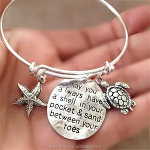 Pulsera con tortuga de estrella de mar puede que siempre tengas una concha en el bolsillo y arena entre los dedos