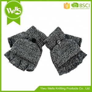 WELLS Warm Winter Jacquard Half Finger Fingerless <strong>Gloves</strong> Acrylic/Cotton Material Travel Outdoor Casual <strong>Touchscreen</strong> Friendly - Product Image 3