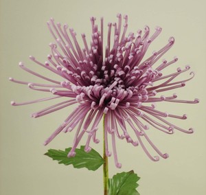 Chrysanthème artificiel en <span class=keywords><strong>mousse</strong></span> Fuji avec feuilles, fleur en <span class=keywords><strong>mousse</strong></span> - Product Image 4