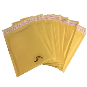 Busta postale a bolle di carta kraft gialla bianca da 10*12 pollici