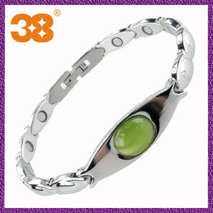 Bracelet de charme vintage en acier inoxydable et germanium pour homme, thérapie magnétique 2000-4000 Gauss, sensibilisation au <span class=keywords><strong>cancer</strong></span> du <span class=keywords><strong>sein</strong></span> 2025, tendance - Product Image 4