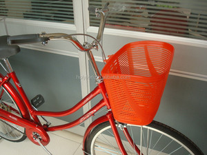 Nuova Bicicletta/City Bike Rossa con Cestino Anteriore e Posteriore (SSL013) - Product Image 4