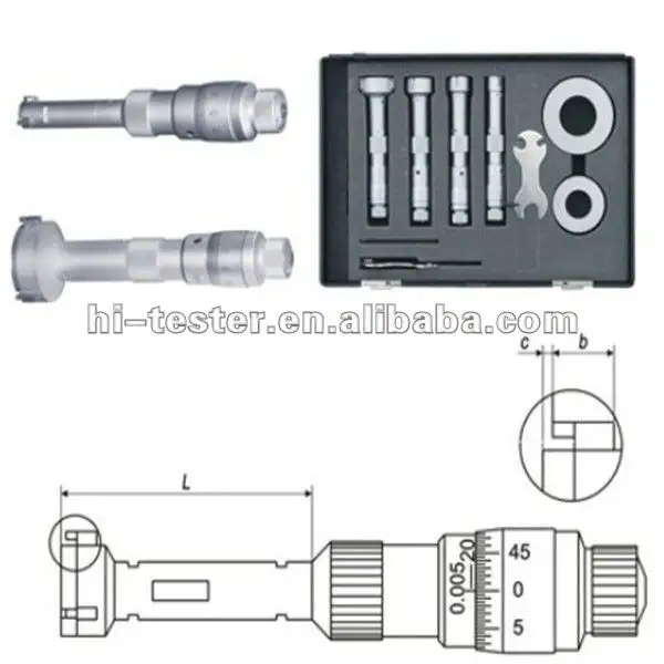 Shan — micromètre interne à trois points, instrument à placer à l'intérieur du filtre, PT83