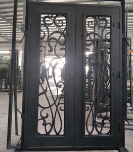 Villa di lusso In Ferro Battuto Porte di Ingresso con apribile <span class=keywords><strong>finestra</strong></span> di vetro temperato - Product Image 3