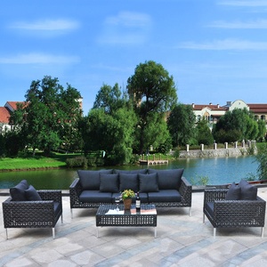 patio <span class=keywords><strong>en</strong></span> osier canapé causeuse meubles extérieur jardin rotin aluminium sectionnel conversation canapés ensemble <span class=keywords><strong>en</strong></span> vente - Product Image 1