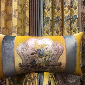 Plus de conceptions pour le style marocain broderie canapé coussin luxueux brodé canapé <span class=keywords><strong>velours</strong></span> tissu pour canapé - Product Image 1