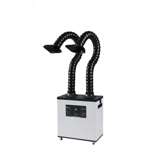 2020 New fume extractor 200w extraction equipment with 2 arms flexible silicone cover