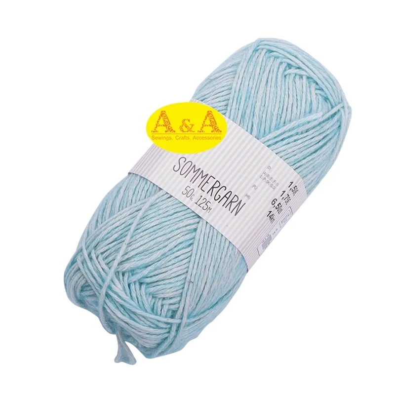 Fil doux élastique en tricot été 78% coton, crochet de fil 22% acrylique