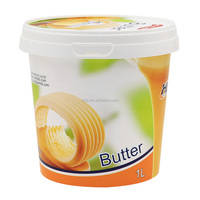 Boîte à beurre de cacahuètes en plastique écologique Design IML, boîte d'emballage de vinaigre, boîte de rangement des fromages, vente en gros
