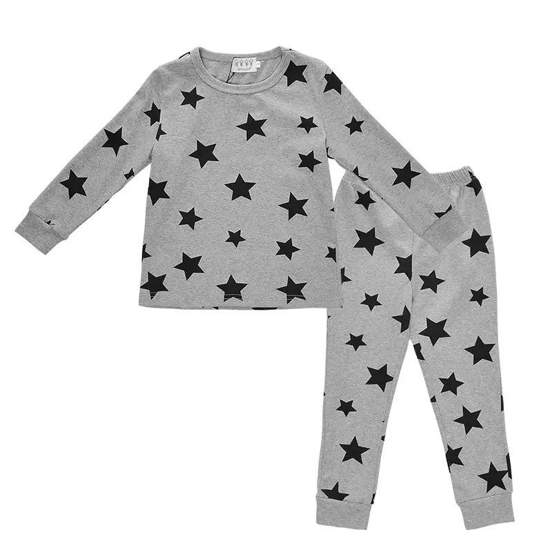 Vendita calda vestiti per bambini stampa completa Set di abbigliamento per bambini Fashion Star Pattern Sleepwear Set di pigiami per bambini