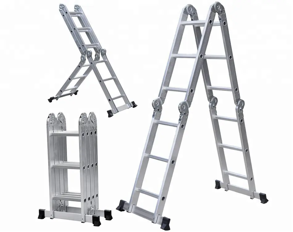 12 Steps Multi Purpose Folding Extendable Aluminium Ladder