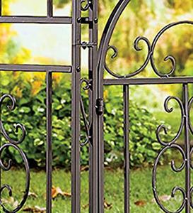 Arco Decorativo de Metal Bronze para Jardim com Portão - Product Image 2