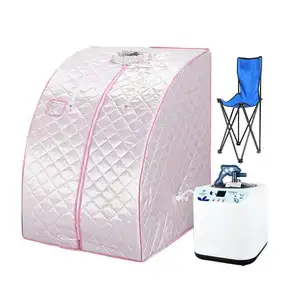 Portable Safe Folding Far FIR Infrared Sauna Spa Tent with Heating Footpad and Chair Slimming Weight Loss