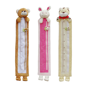 Adorable Tabla de Medición de Altura Plegable de Peluche con Forma de Oso, Conejo y Tigre para Niños, Tabla de Crecimiento para Bebés - Product Image 1