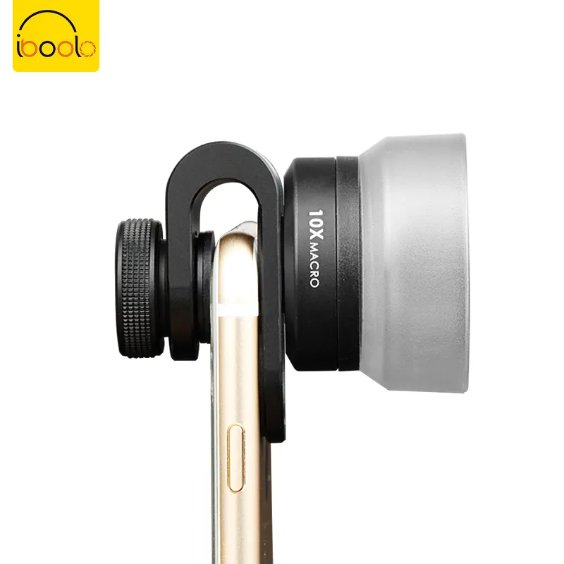 Iboolo aparelho de câmera de celular, lente macro hd profissional de 25mm, para celular