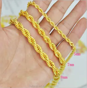 Roestvrij Staal Materiaal Gouden Ketting Groothandel Twisted Ketting Ketting Verkopen Per Meter, Sieraden Maken Gouden Ketting