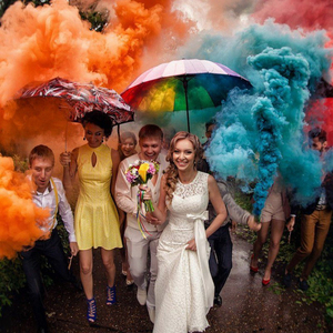 Photographie de <span class=keywords><strong>mariage</strong></span> célébration de couleur fumée bombes - Product Image 6