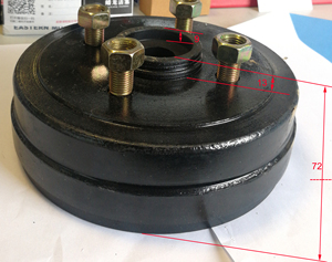 Moyeu de moto à <span class=keywords><strong>3</strong></span> roues 180 mm pour tricycle chinois / Jante de moyeu de tricycle chinois 180 mm / Pièces de tricycle chinois - Product Image 4