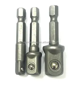 Commercio all'ingrosso 3 X Presa Adattatore Set 1/4 per 1/2 1/4 3/8 pollici Cordless HEX Drill Bit Driver